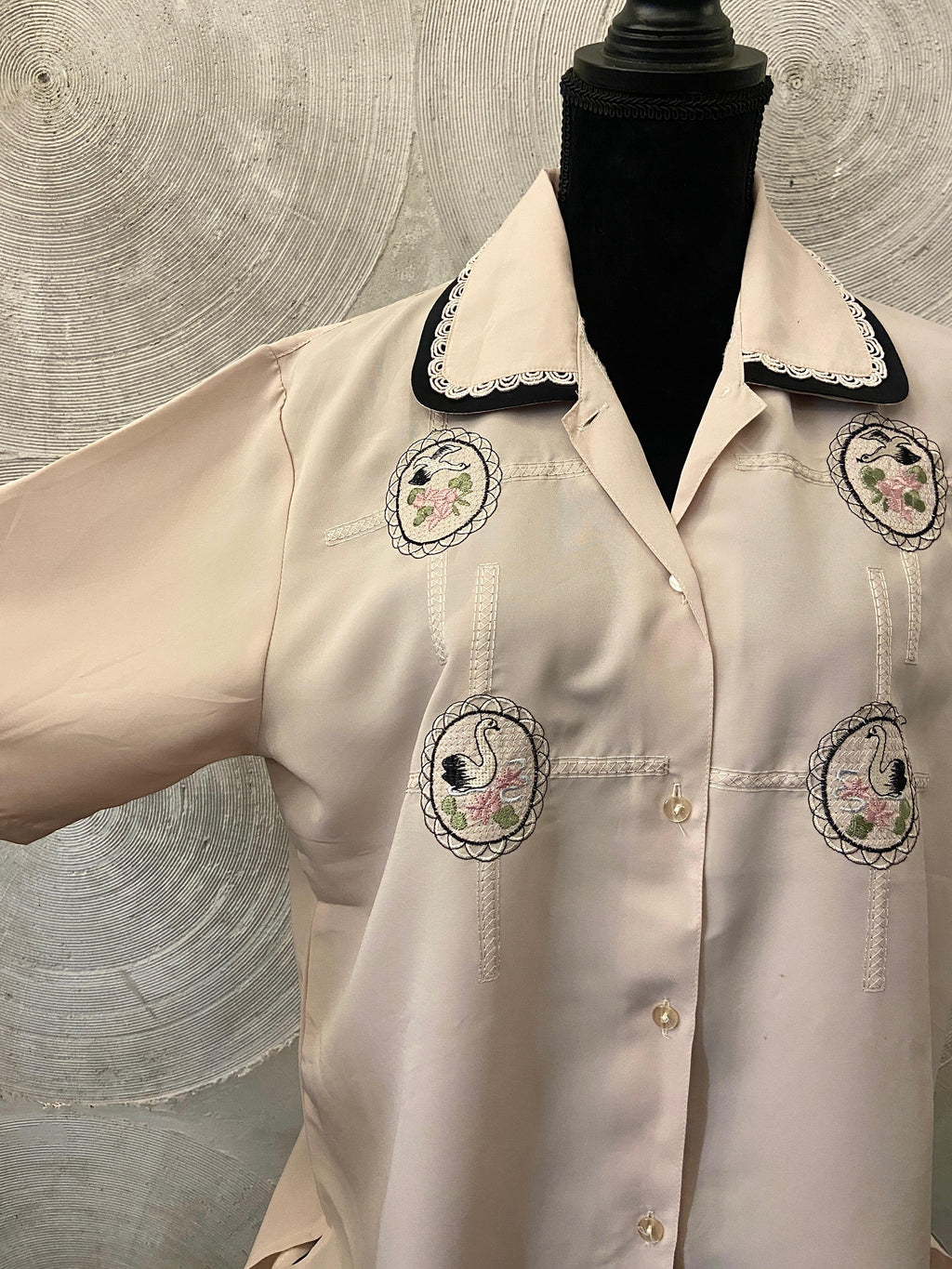 Half Sleeves Embroidered Vintage Shirt