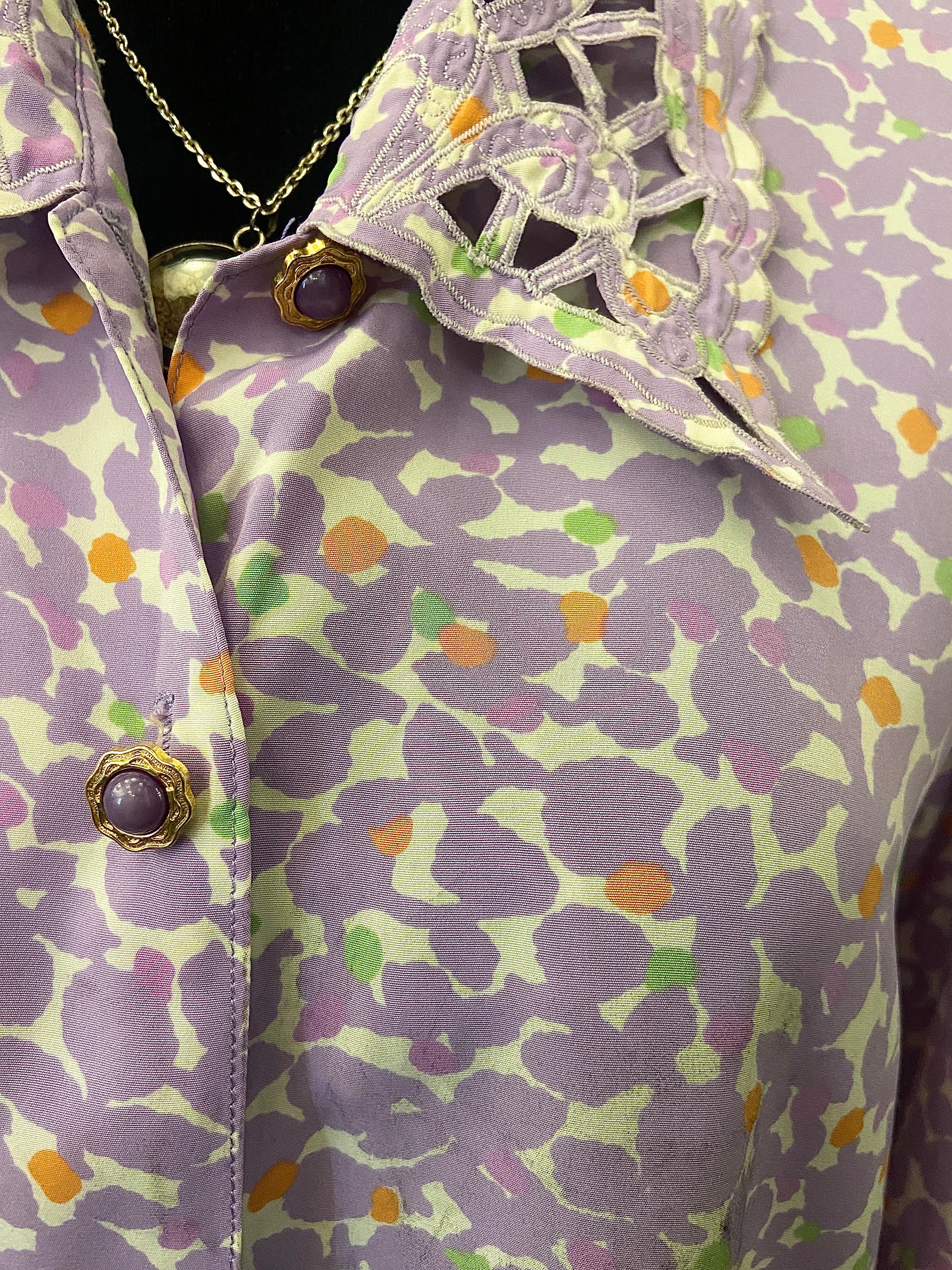 Purple Floral Vintage Shirt