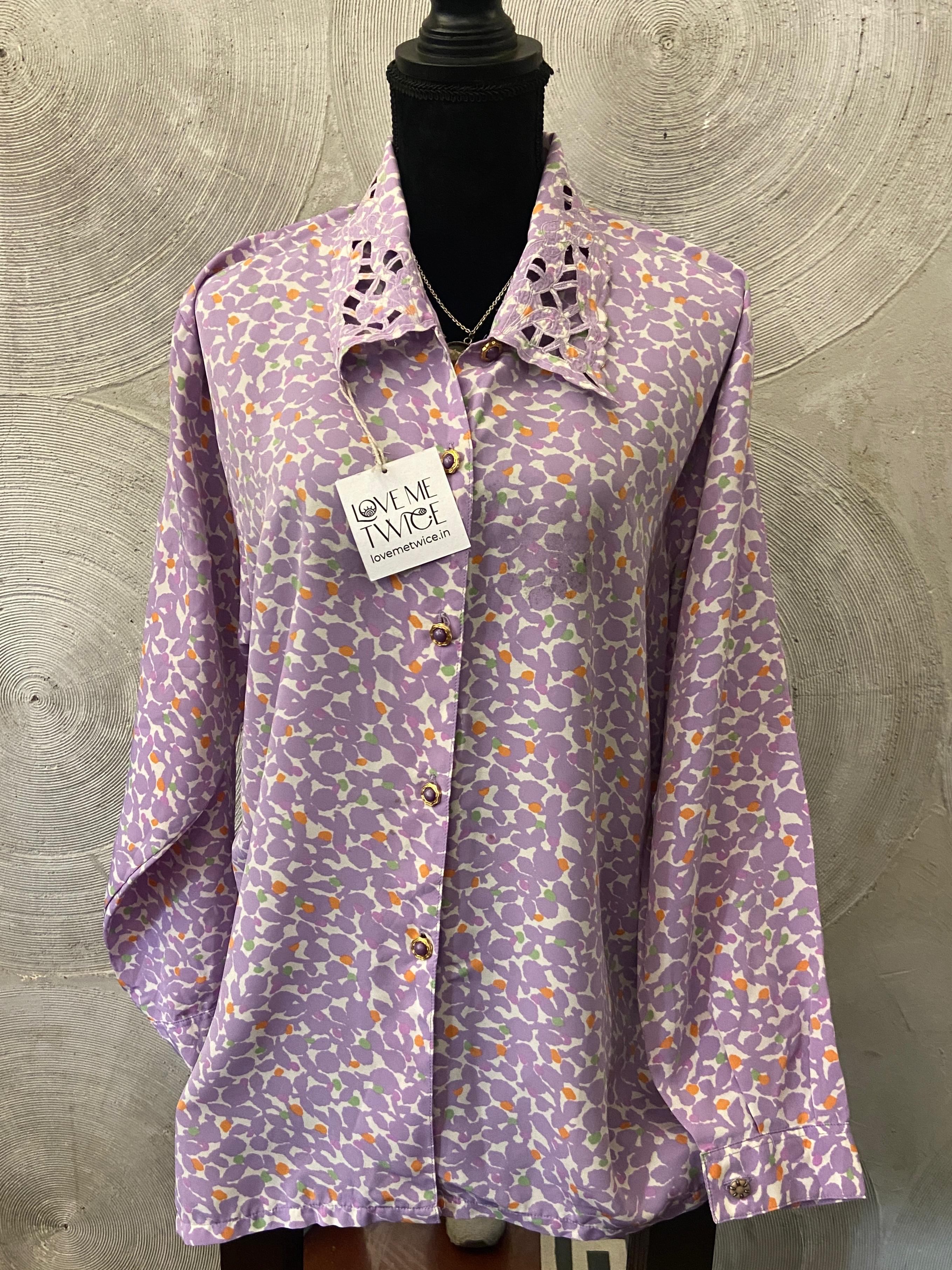 Purple Floral Vintage Shirt