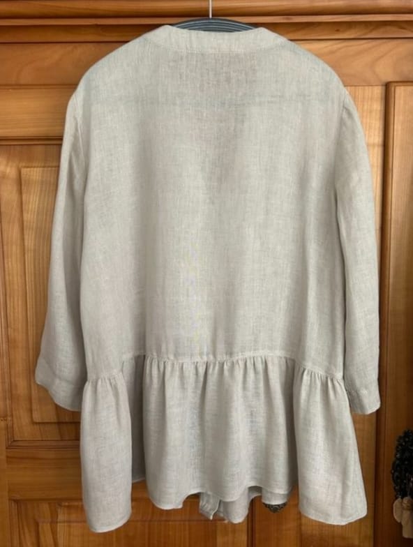 ZARA - Light Khaki linen Blend Blouse