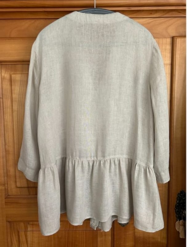 ZARA - Light Khaki linen Blend Blouse