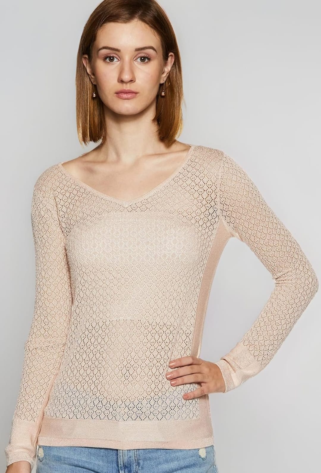 VERO MODA - Rose Gold Full Sleeves Top