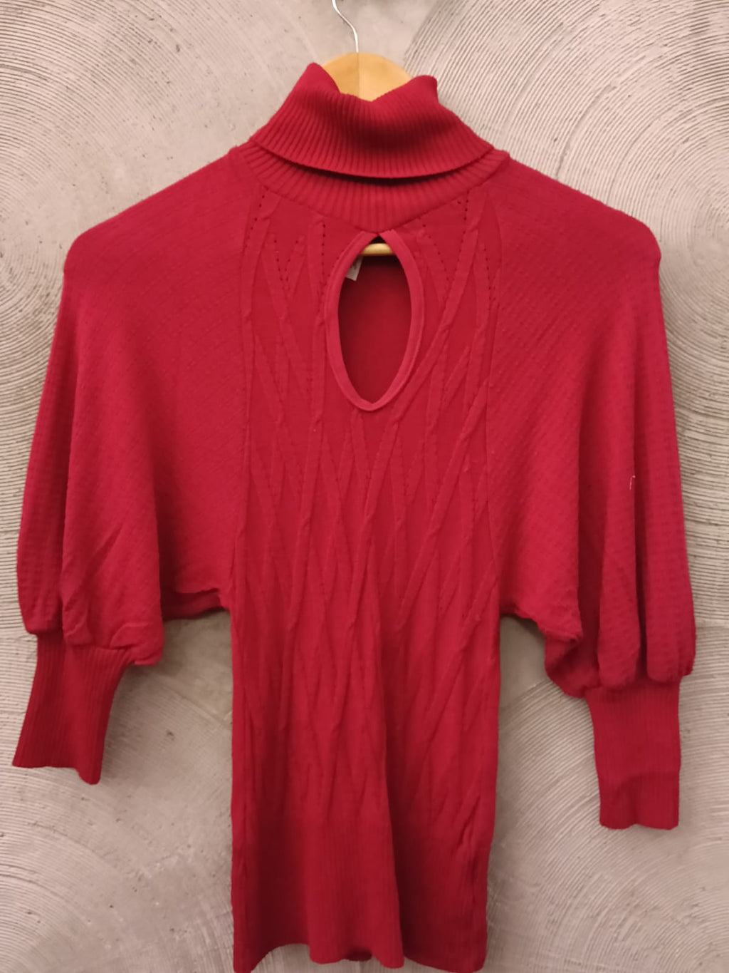 BEBE-Pink High neck Pullover