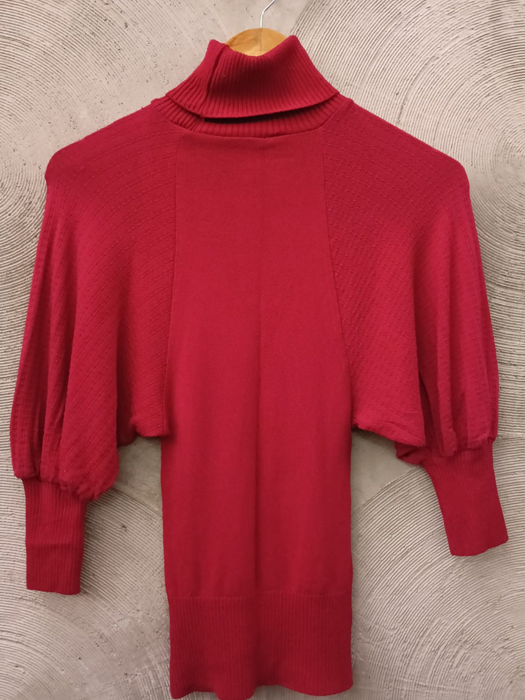 BEBE-Pink High neck Pullover
