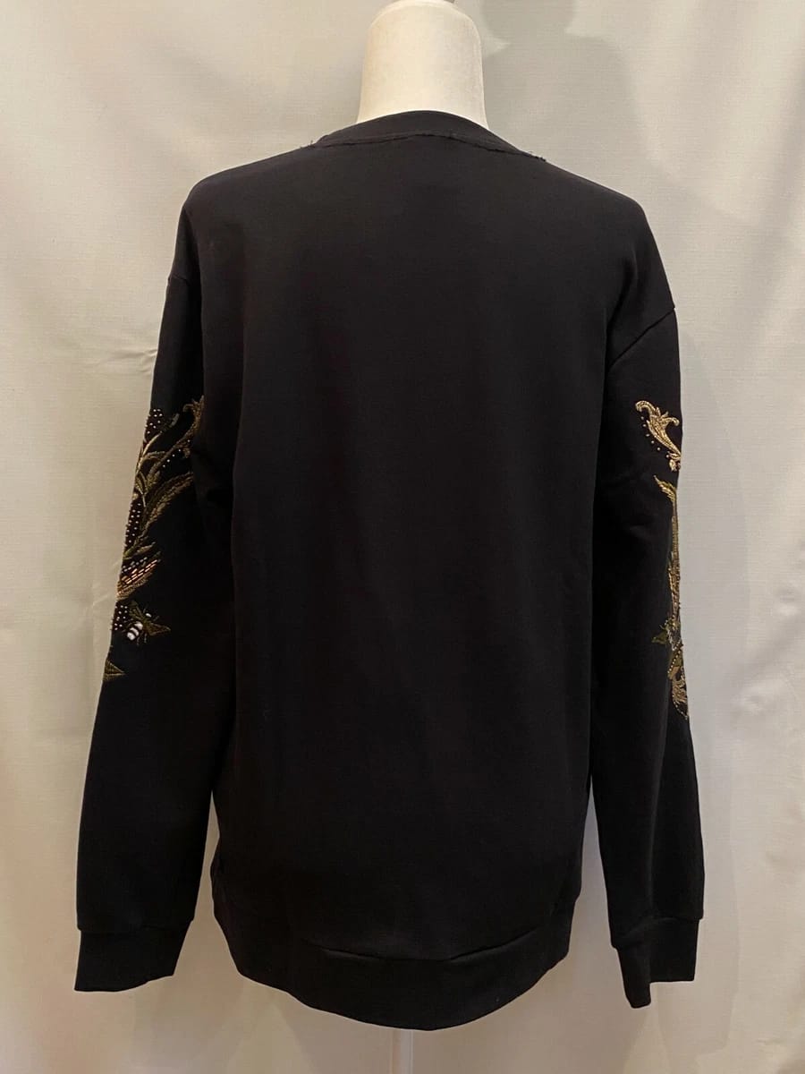 ZARA - Black Sweatshirt with Golden Embroidery