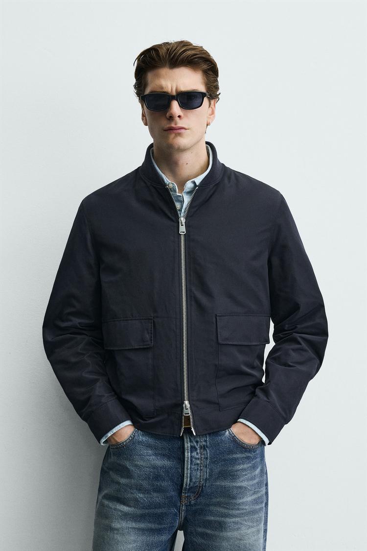 ZARA - Navy Blue Full Sleeves Overshirt