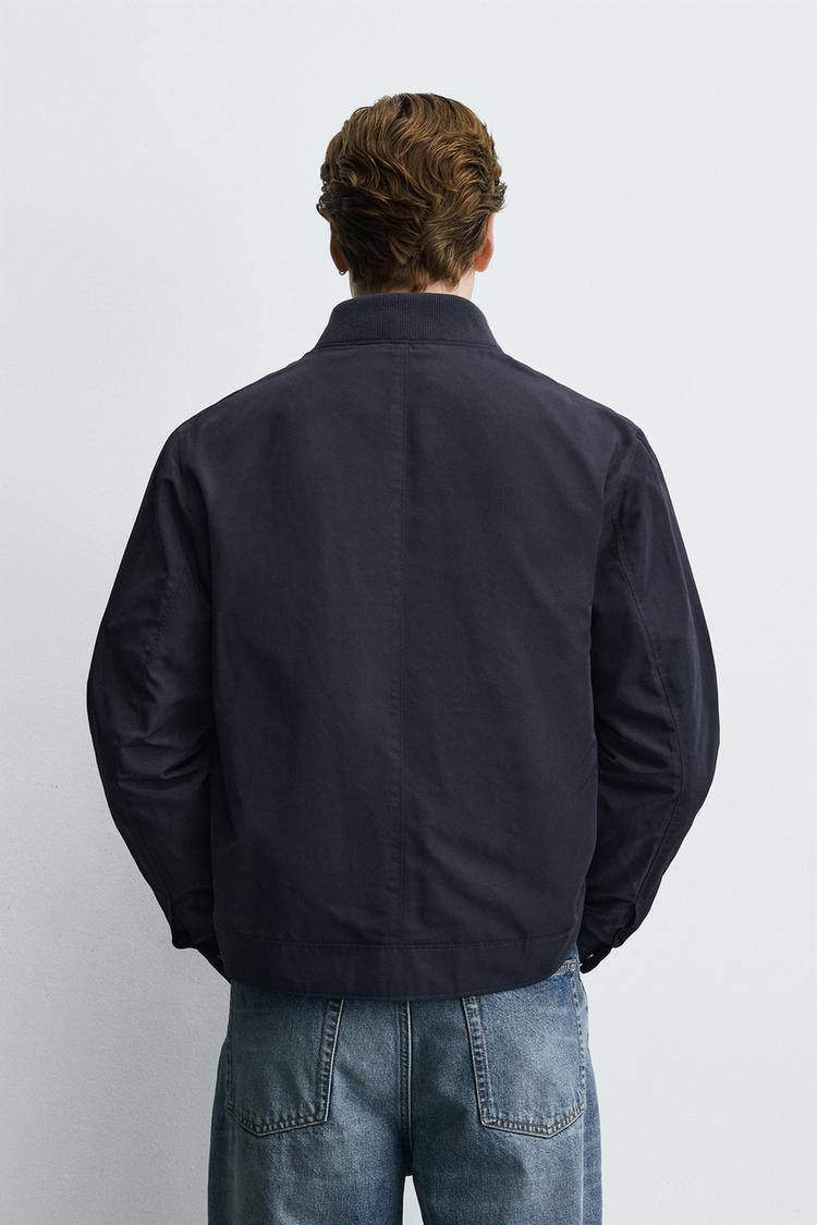 ZARA - Navy Blue Full Sleeves Overshirt
