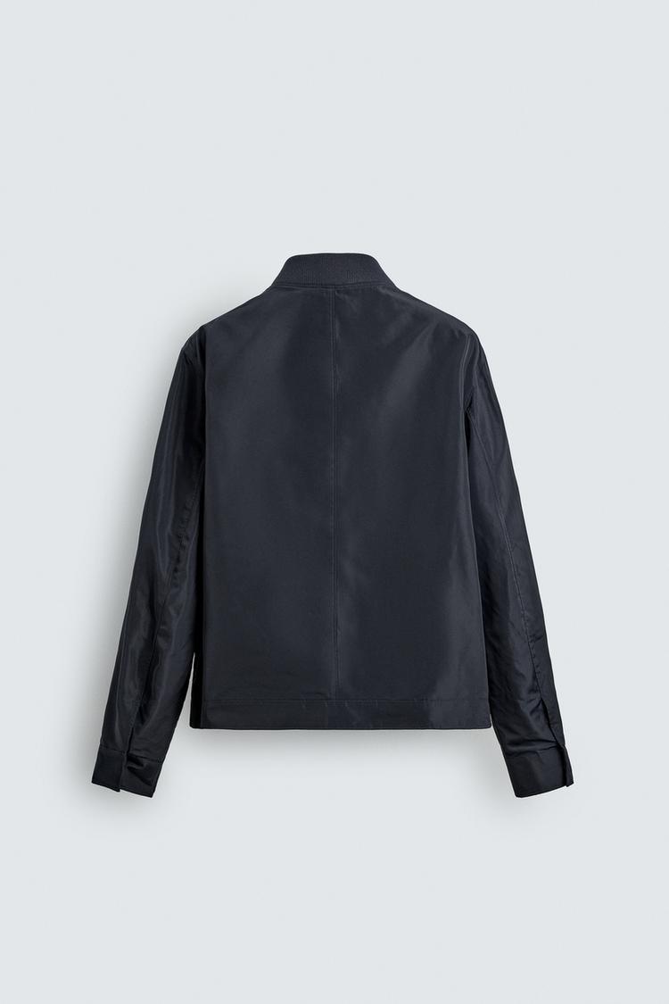 ZARA - Navy Blue Full Sleeves Overshirt