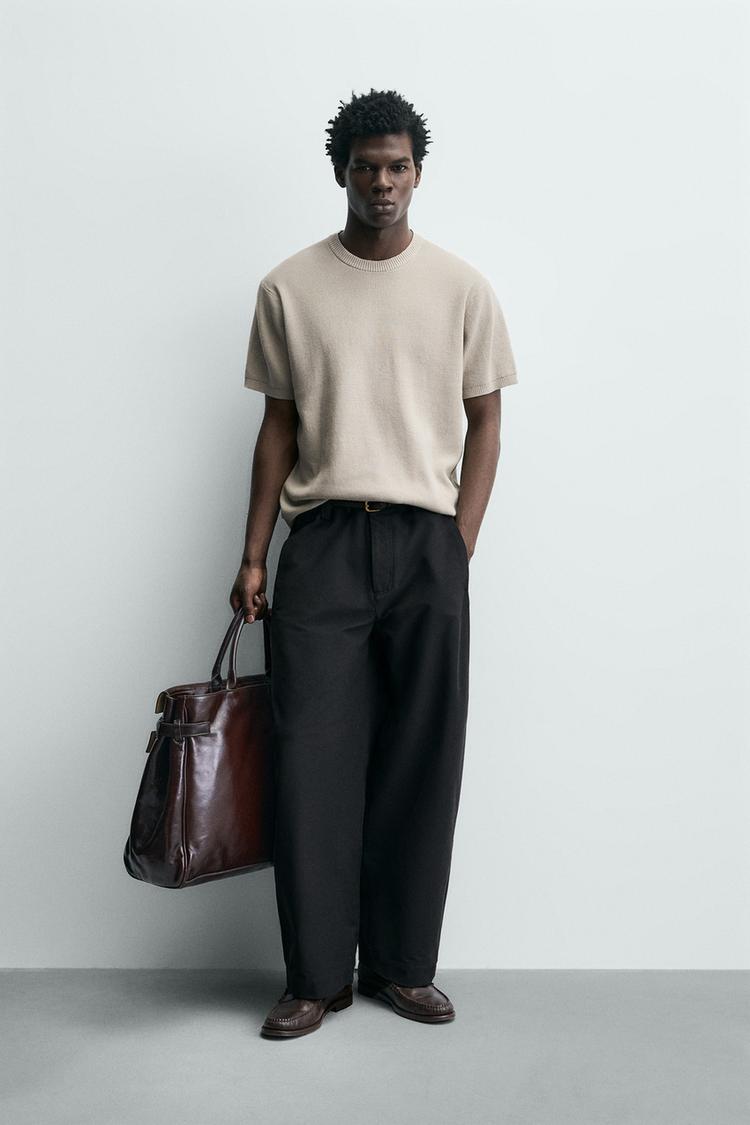 ZARA - Light Grey Knit T-shirt