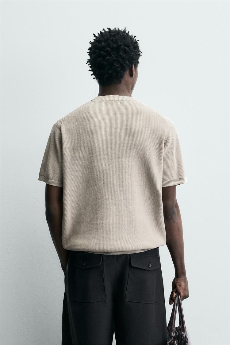ZARA - Light Grey Knit T-shirt