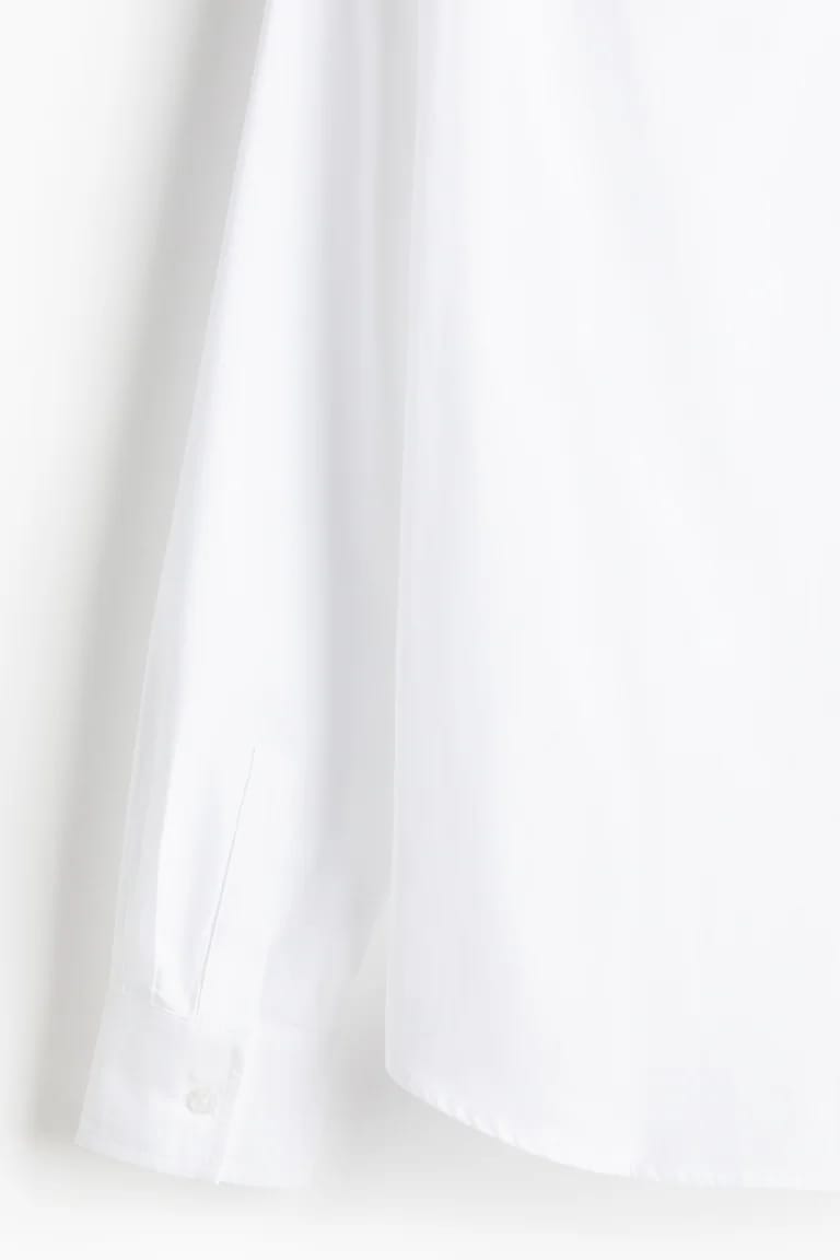 H&M - White Slim Fit Grandad Shirt