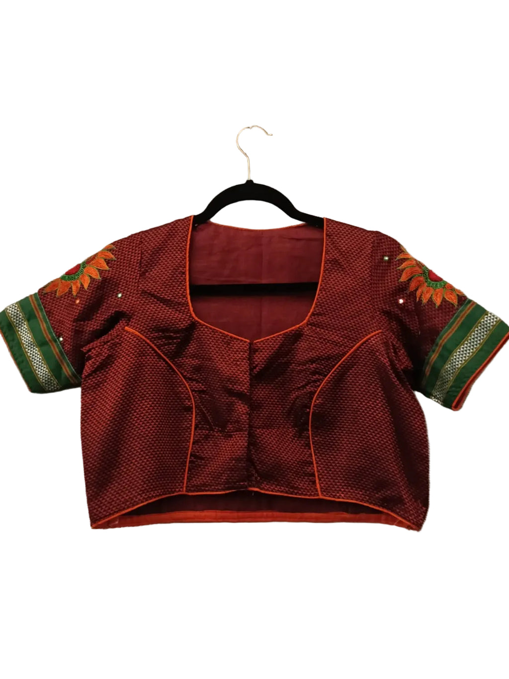 Maroon Embroidered Blouse