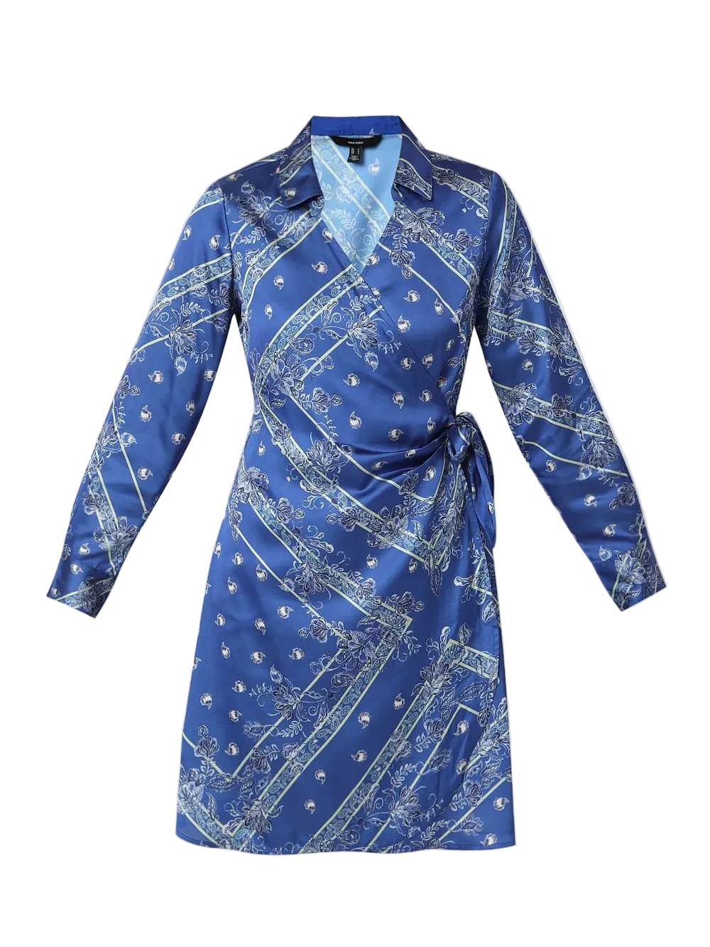 VERO MODA - Blue Printed Wrap Dress