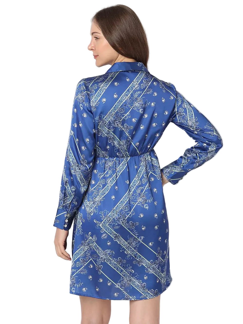 VERO MODA - Blue Printed Wrap Dress