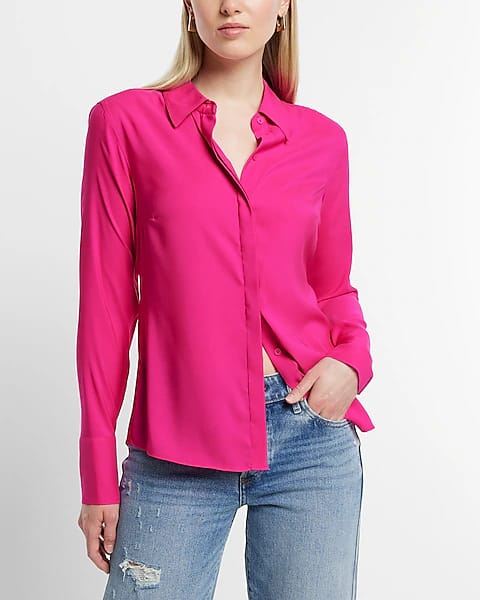 EXPRESS - Pink Slim Fit Shirt
