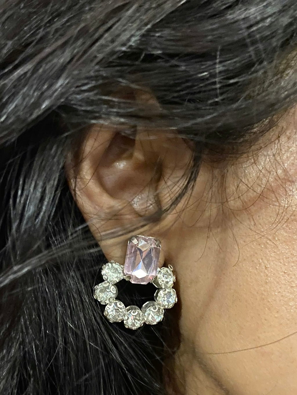 Light Pink Rhinestone Studs
