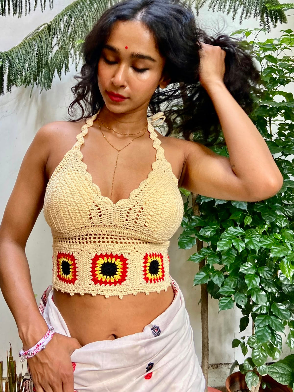 Cream Crochet Top