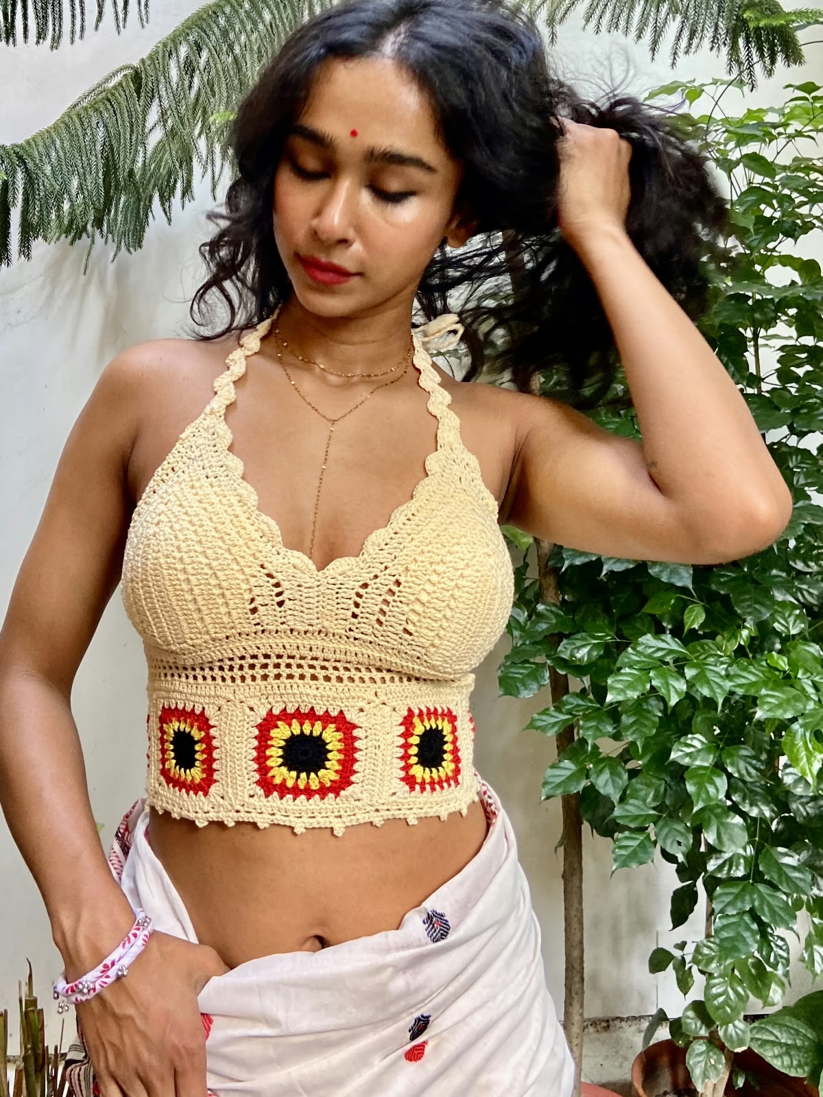 Cream Crochet Top