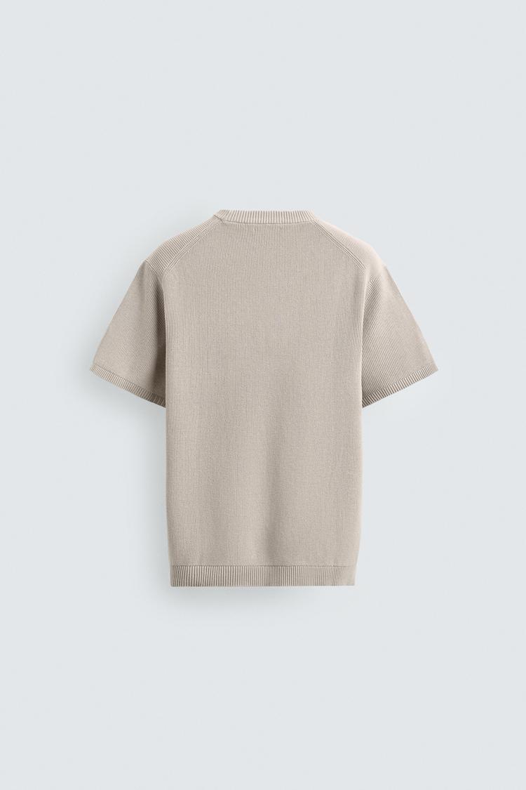 ZARA - Light Grey Knit T-shirt