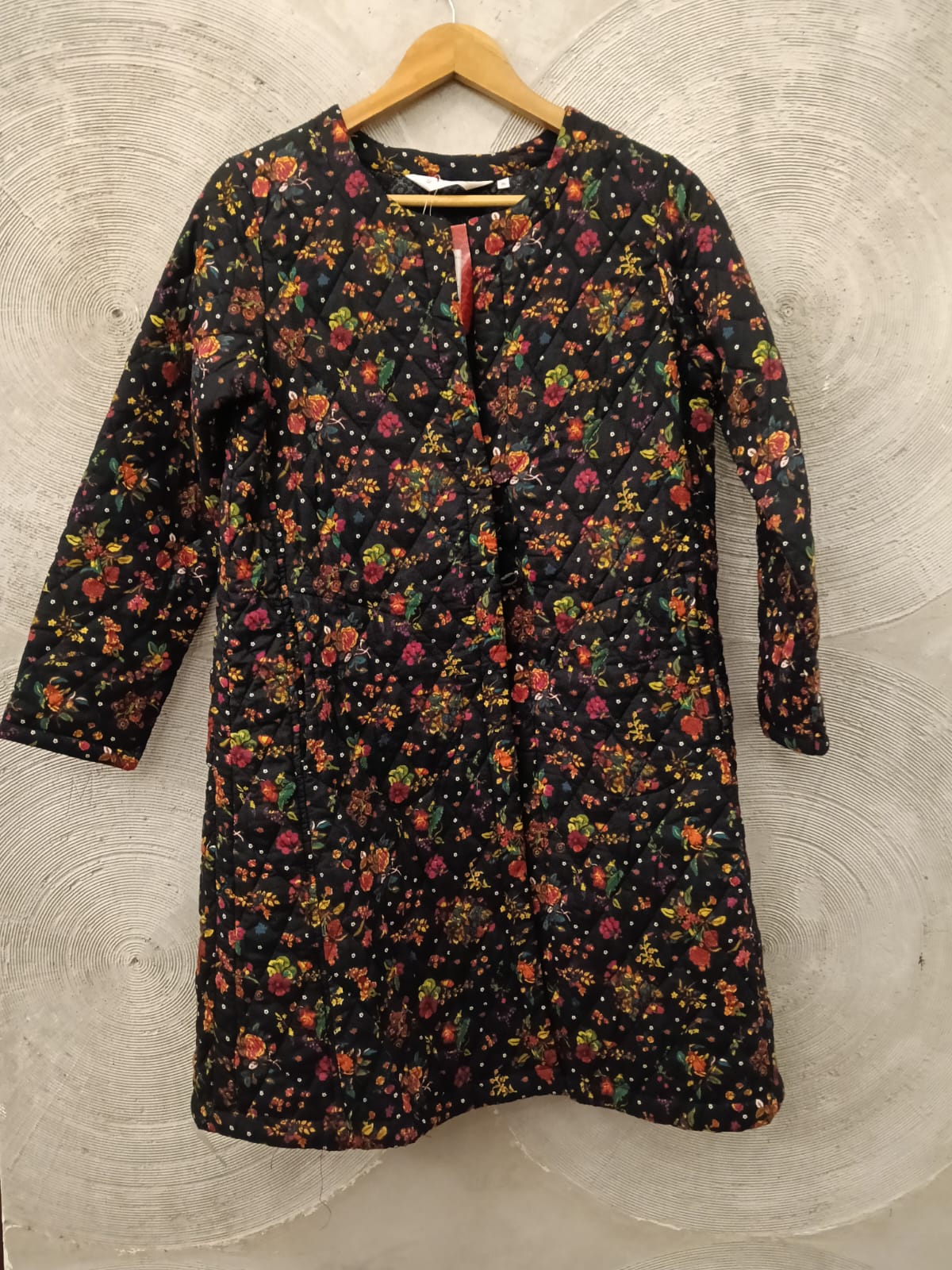 BIBA- Black Printed Quilted Jacket
