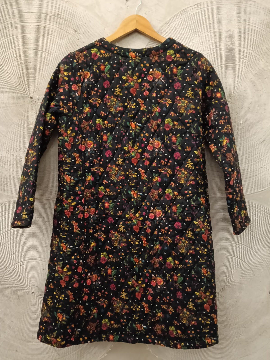 BIBA- Black Printed Quilted Jacket