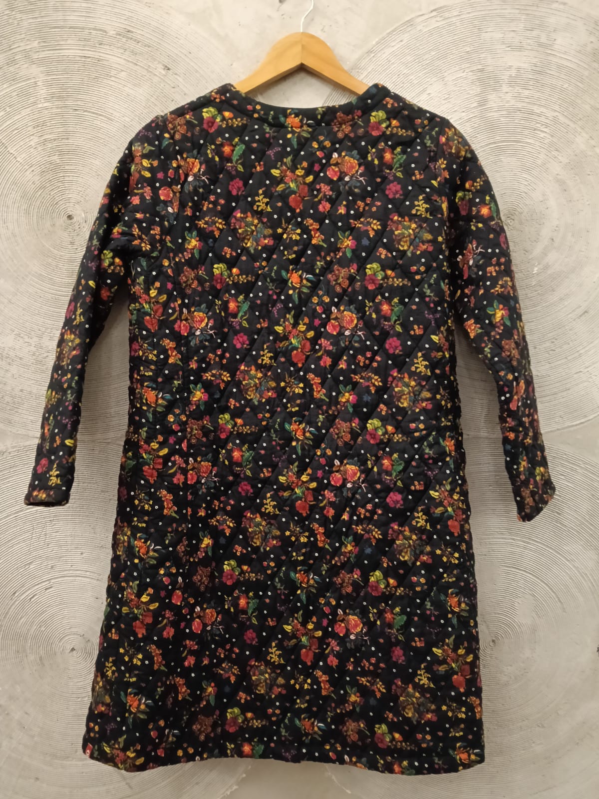 BIBA- Black Printed Quilted Jacket
