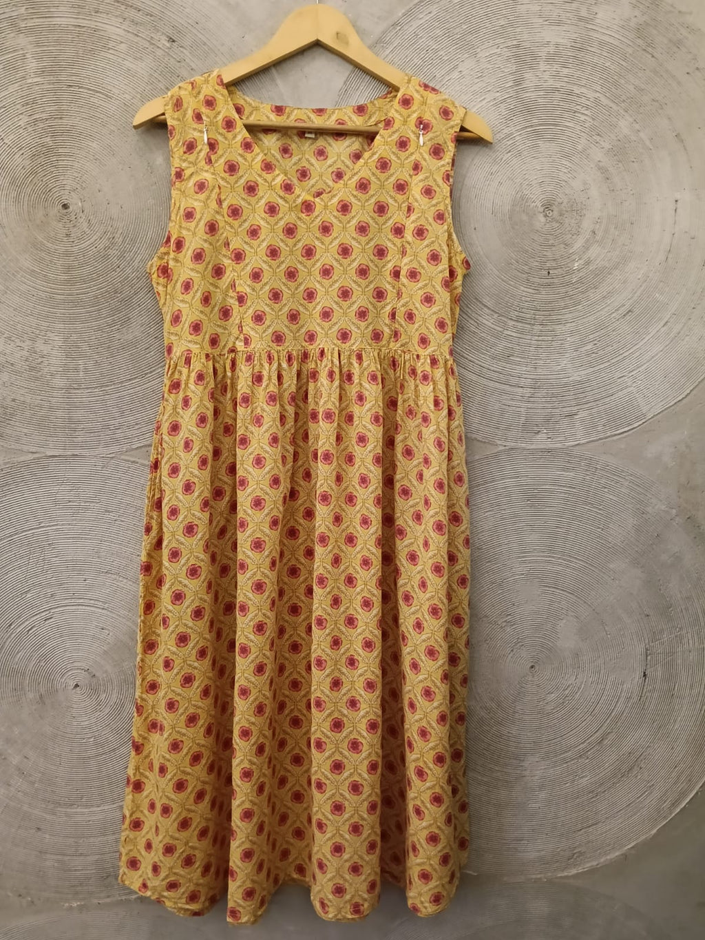 CRAFIQA -Yellow Basant Maternity Nursing Dress with Overlay