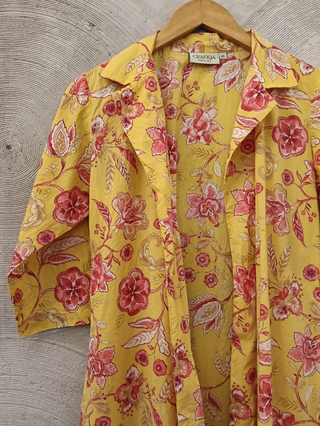 CRAFIQA -Yellow Basant Maternity Nursing Dress with Overlay