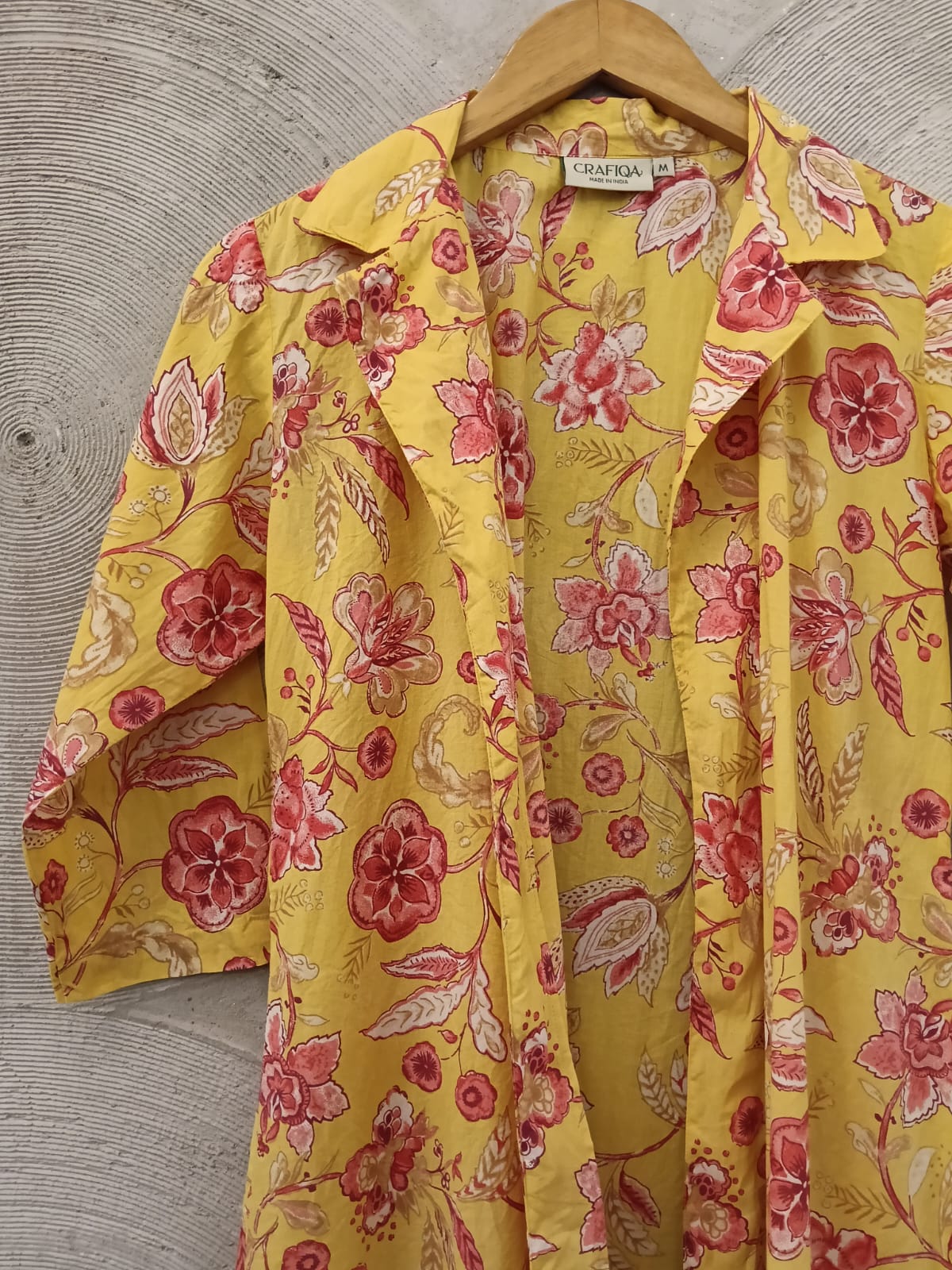 CRAFIQA -Yellow Basant Maternity Nursing Dress with Overlay
