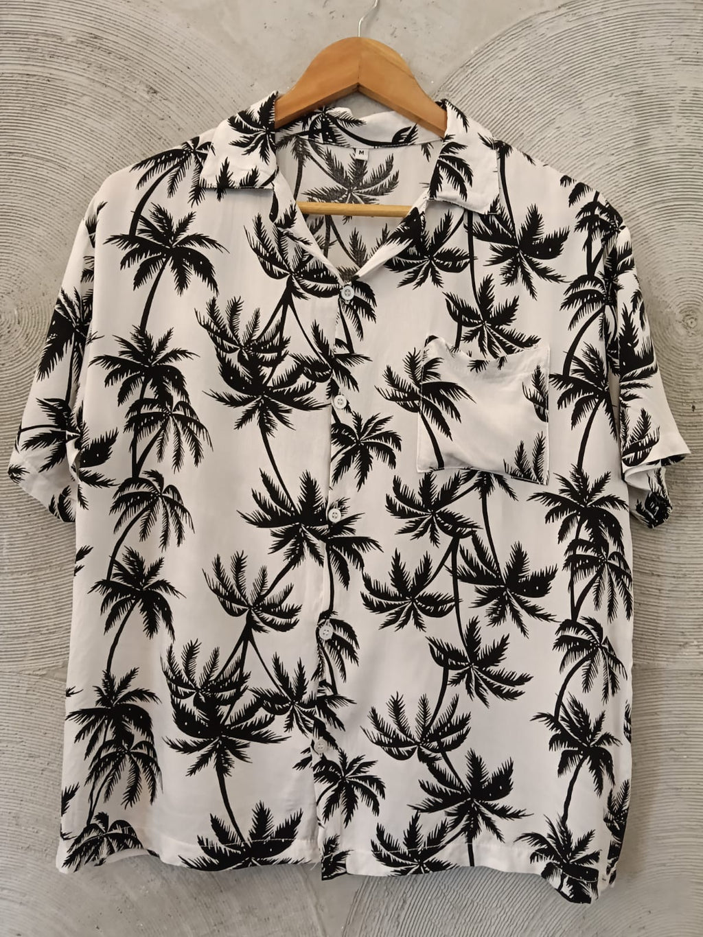 Black & White Palm Print Shirt