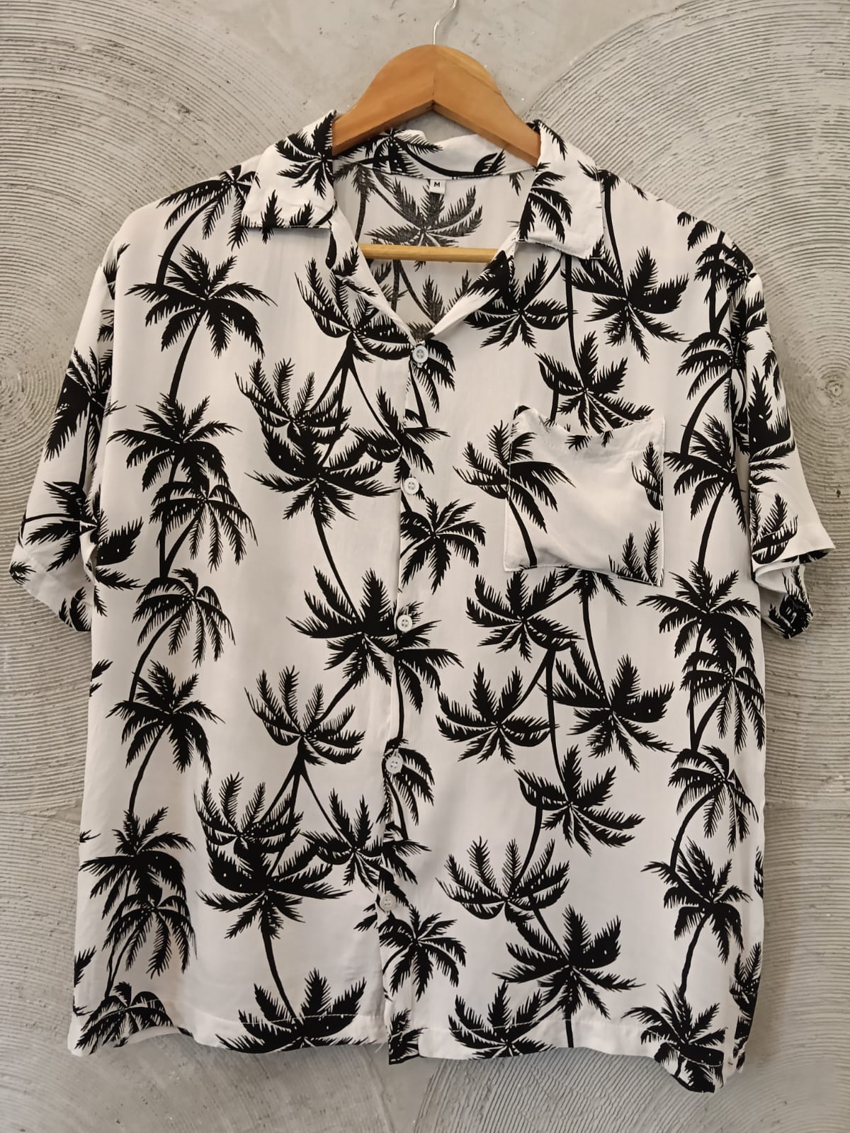 Black & White Palm Print Shirt
