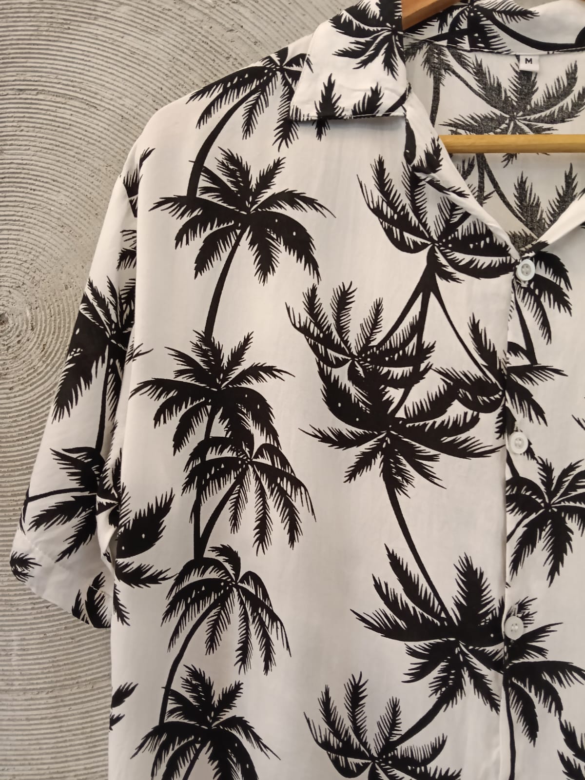 Black & White Palm Print Shirt
