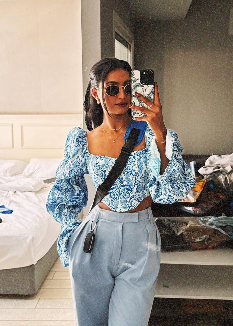 LEA - Blue Corset Top