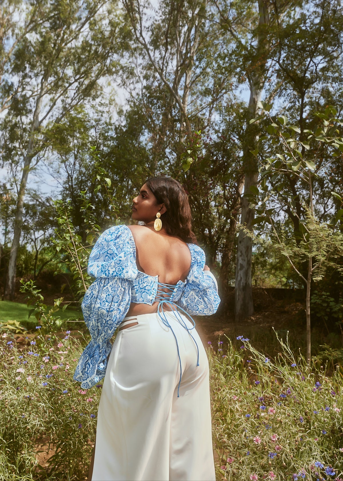 LEA - Blue Corset Top