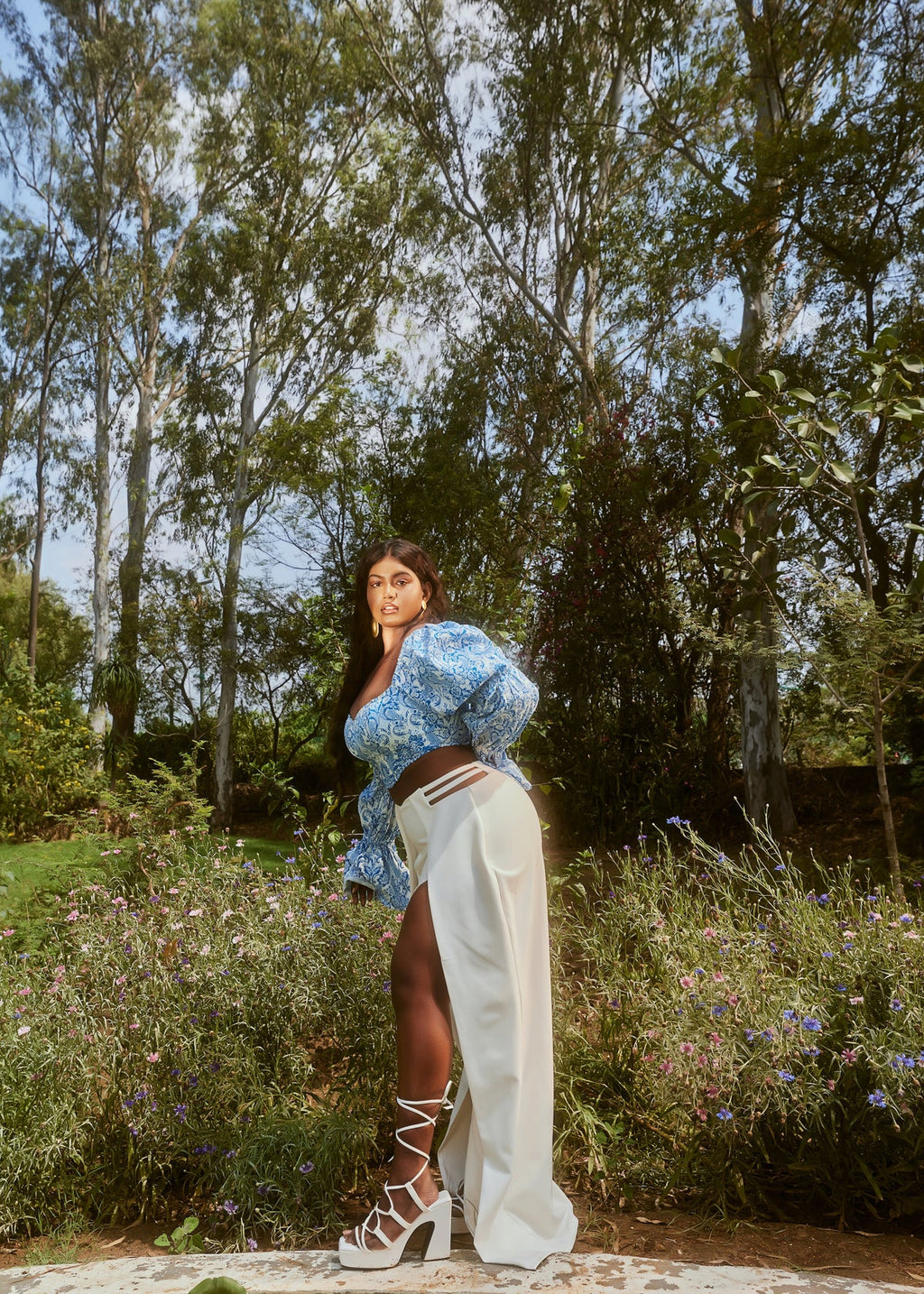 LEA - Blue Corset Top