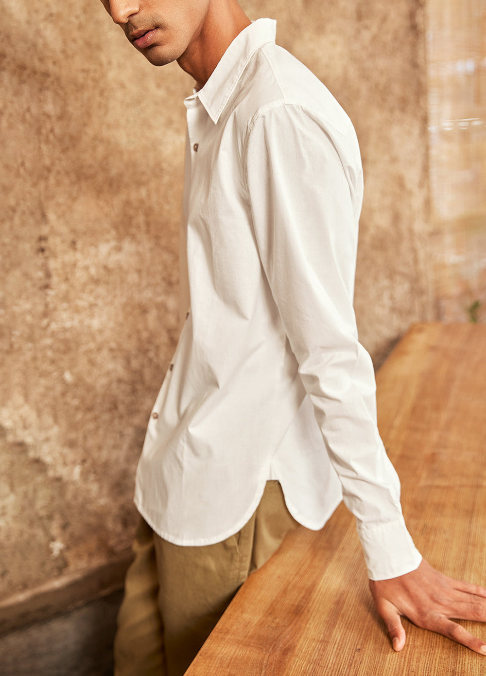 NO NASTIES - Coconut Milk Full Sleeved Everyday Shirt - M