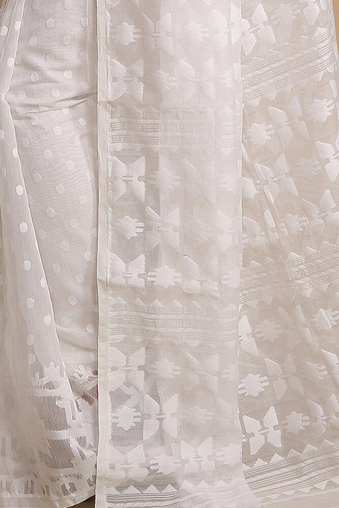 White Jamdani Sari