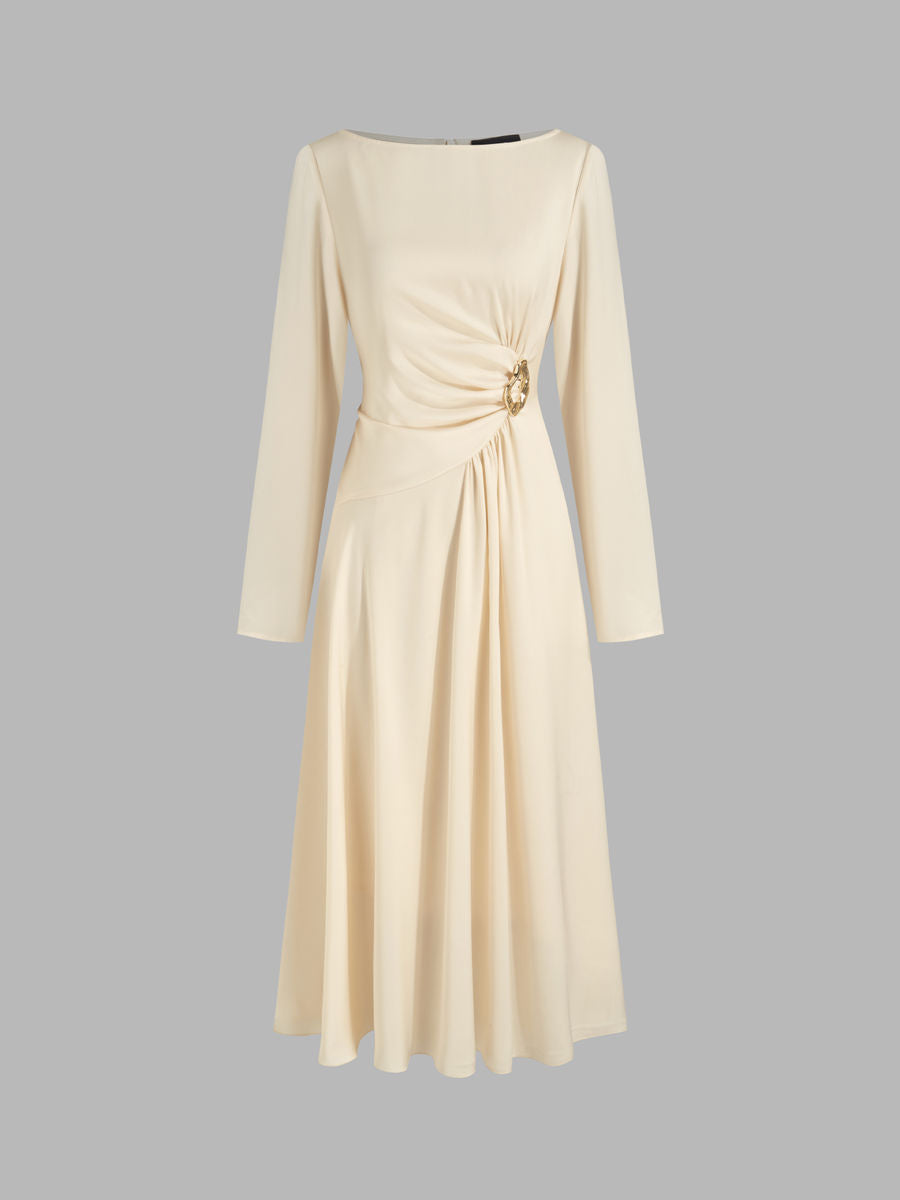 CIDER - Cream Satin Maxi Dress