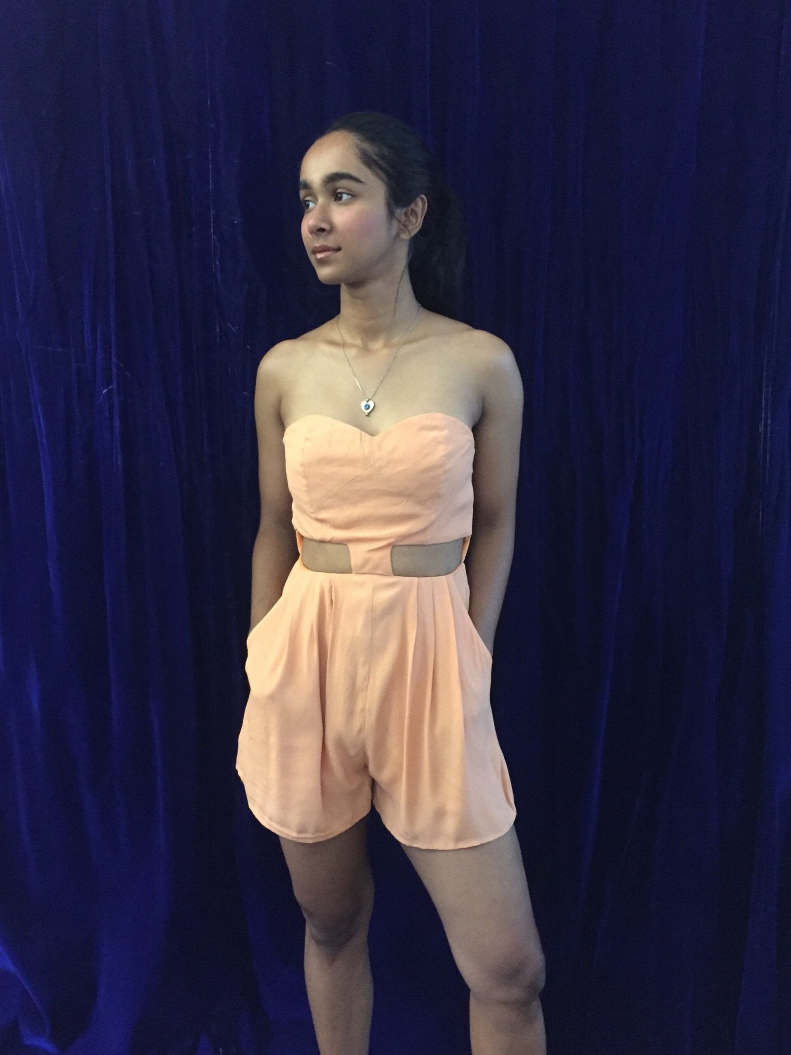 Finders Keepers - playsuit in peach
