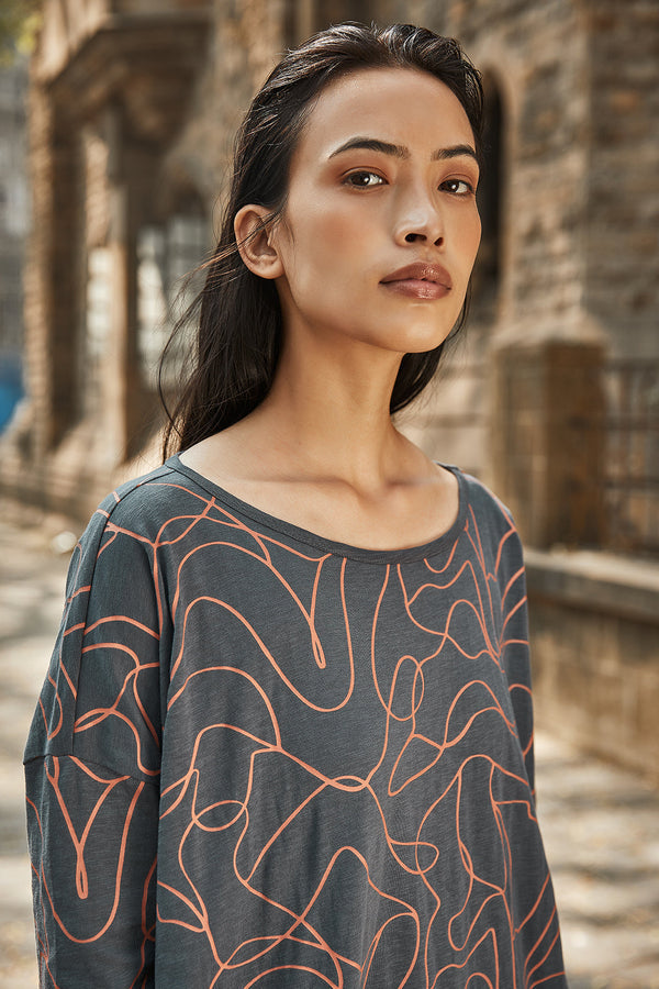 NO NASTIES: Grey Nicaro Tunic